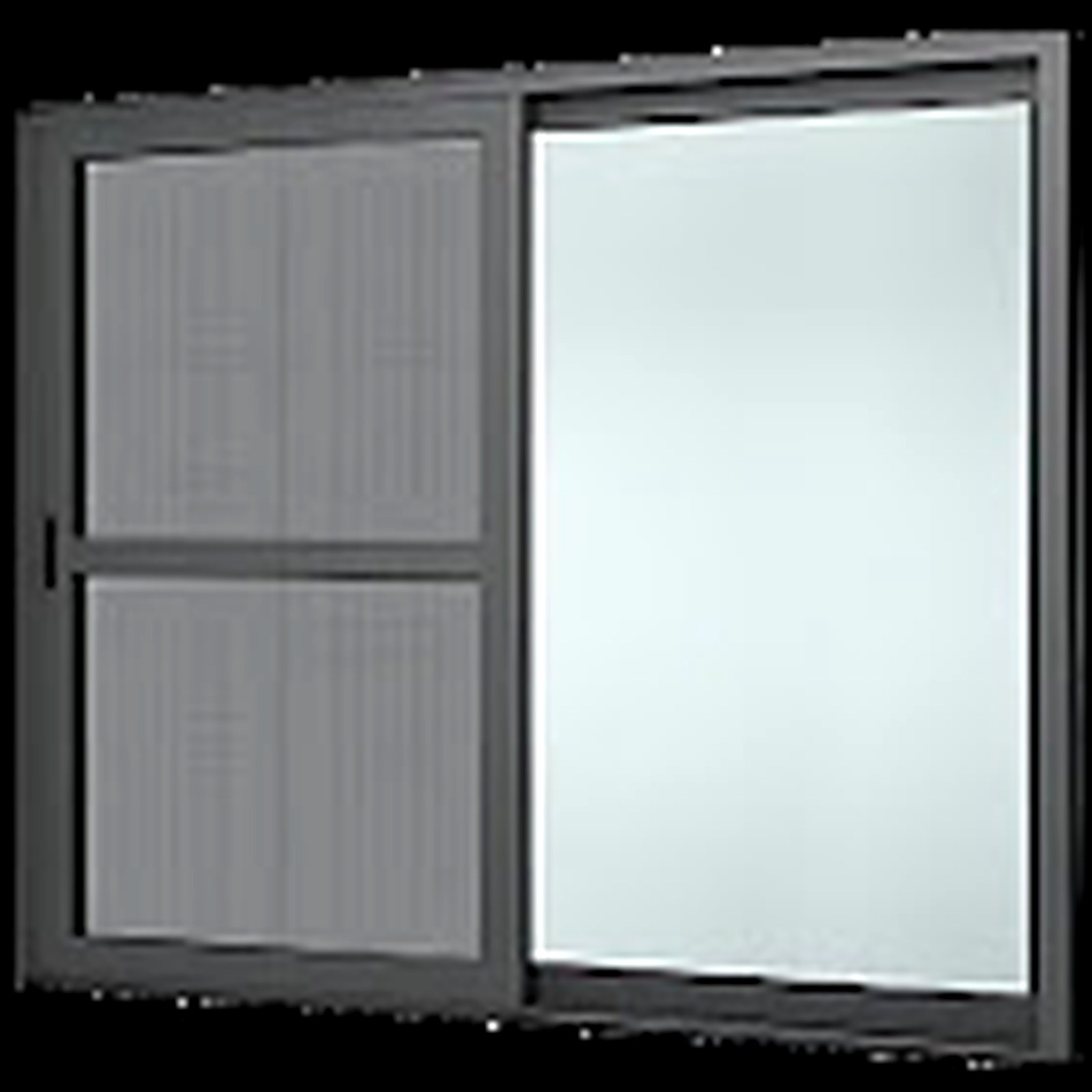 Charcoal sliding security screen frame